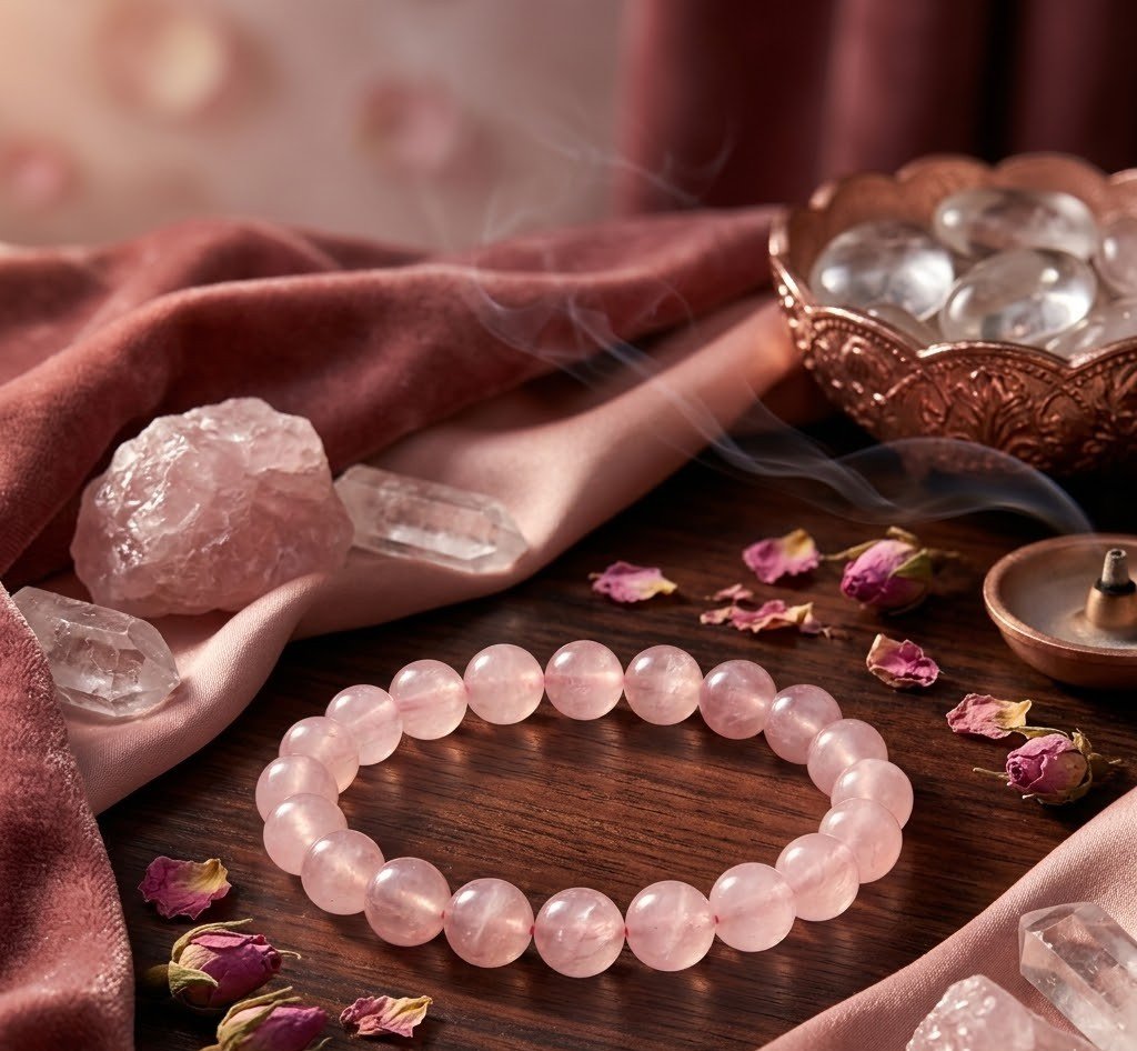 Original Natural Rose Quartz Bracelet for Love, Self-Love & Emotional Healing 3