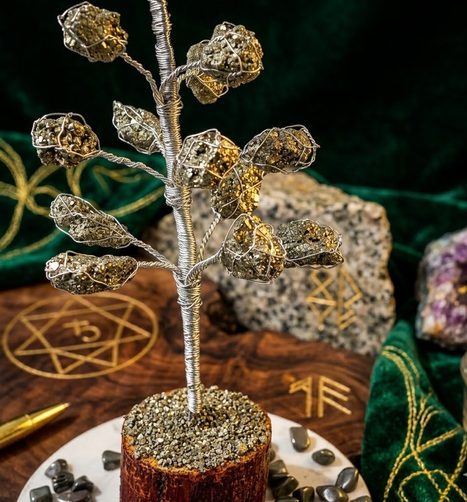 Original Natural Pyrite Crystal Tree for Wealth, Prosperity & Positive Energy 4