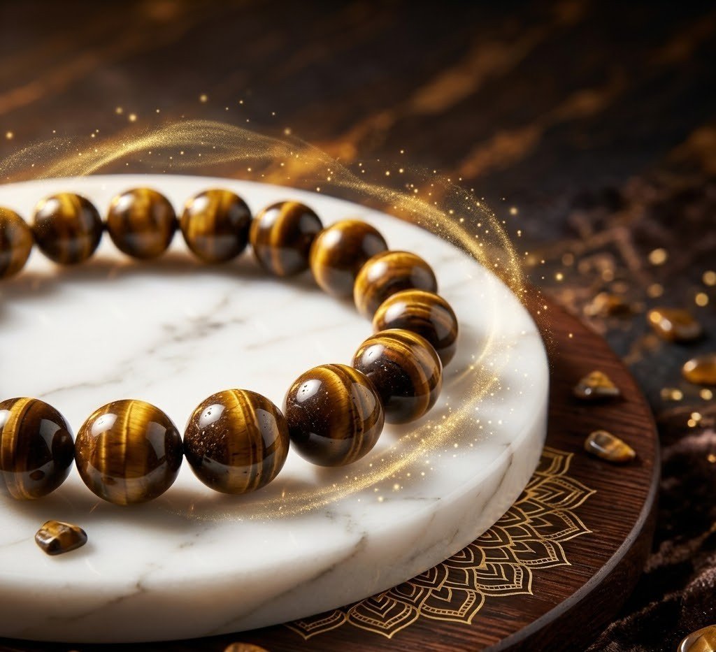 Original Natural Tiger Eye Bracelet for Confidence, Protection & Success 4