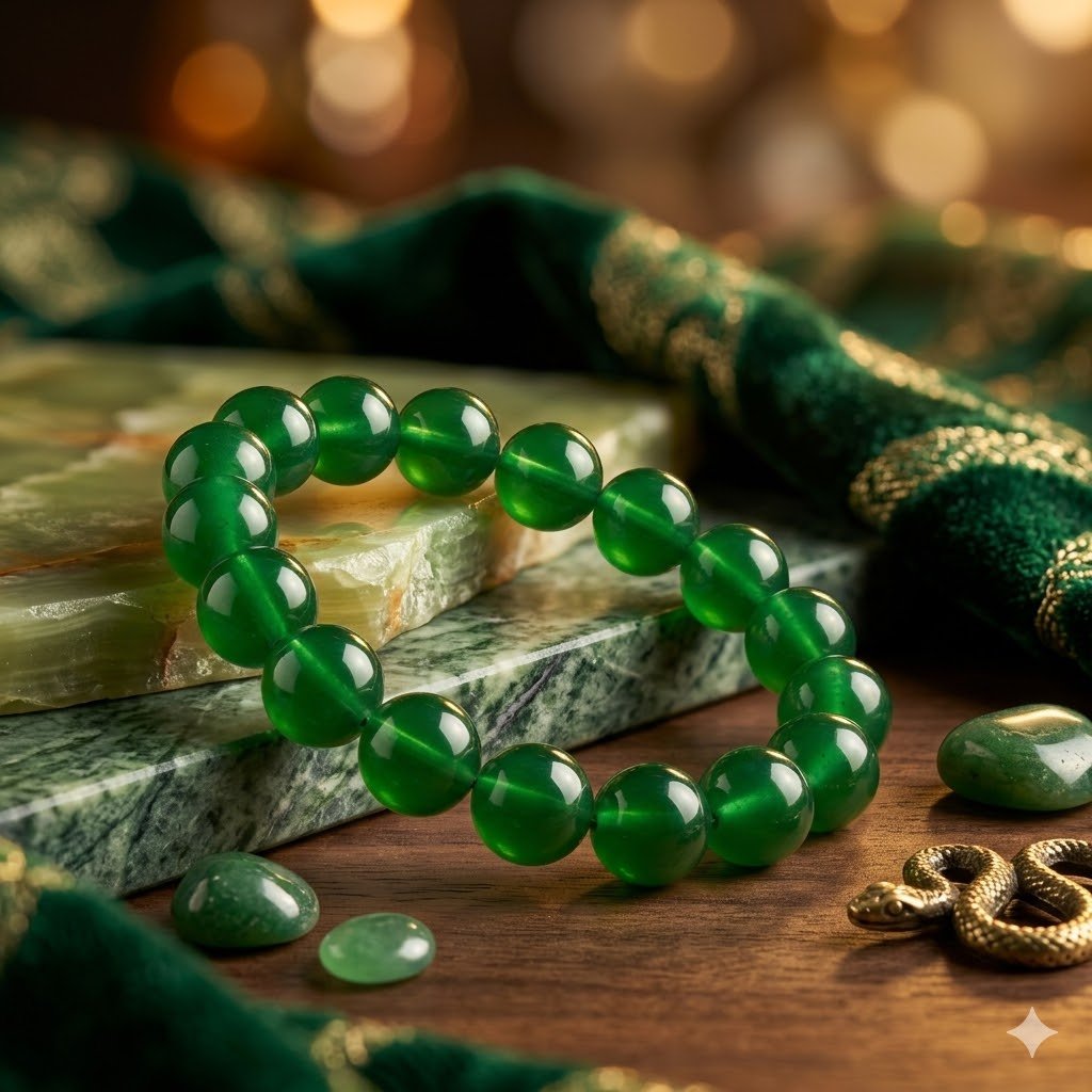 Original Natural Green Onyx Bracelet for Confidence, Emotional Balance & Positive Energy  3