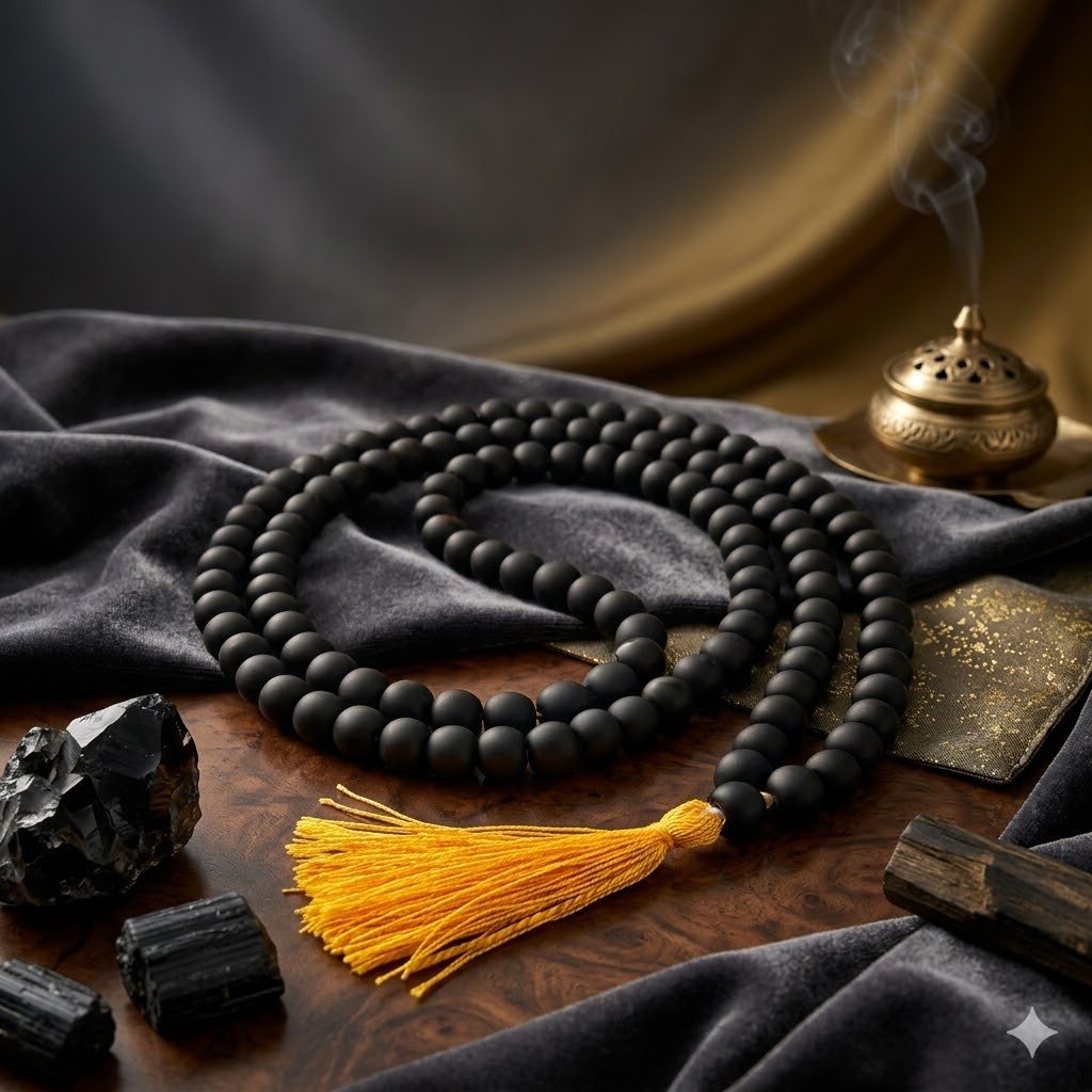 Original Natural Karungali Mala (Ebony Wood Mala) for Spiritual Growth, Meditation & Positive Energy 2