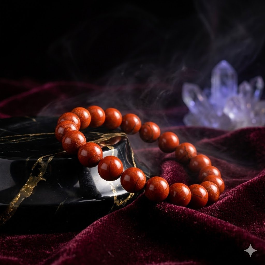 Original Natural Red Jasper Bracelet for Strength, Courage & Stability 4