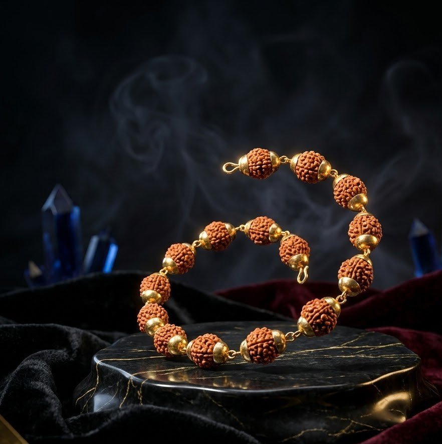 Original Natural Rudraksha Bracelet for Spiritual Growth, Protection & Positive Energy 4