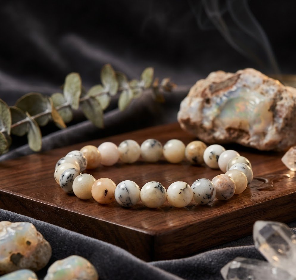Original Natural White Opal Bracelet for Creativity, Love & Positive Energy 3